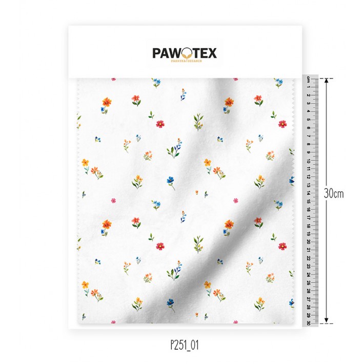 Muślin Druk Kwiatuszki P251_01