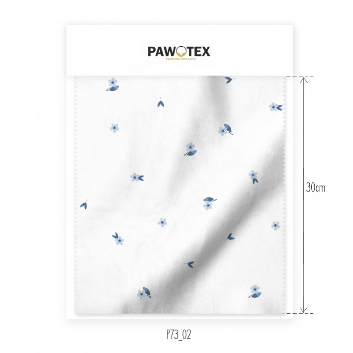Dresówka D02 Druk Niebieskie kwiatuszki P073_02