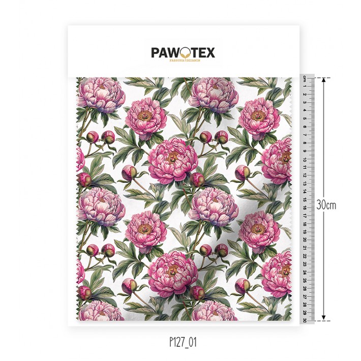 Dresówka D02 Druk Peonie P127_01