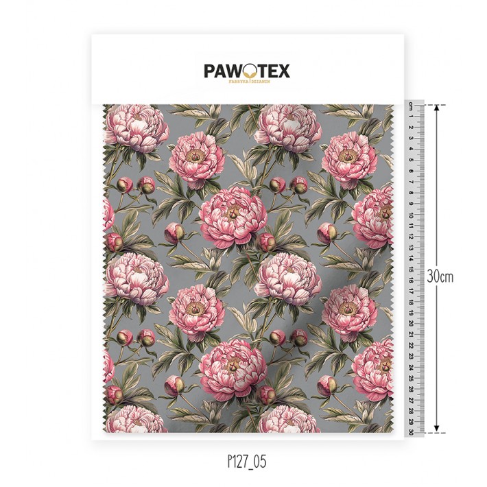 Dresówka D02 Druk Peonie P127_05