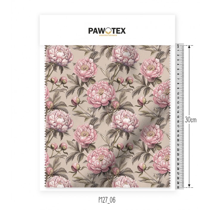 Dresówka D02 Druk Peonie P127_06
