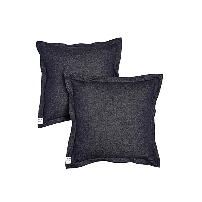 Zestaw 2 Bawełnianych Poszewek Dekoracyjnych 45x45 Jeans Pepper